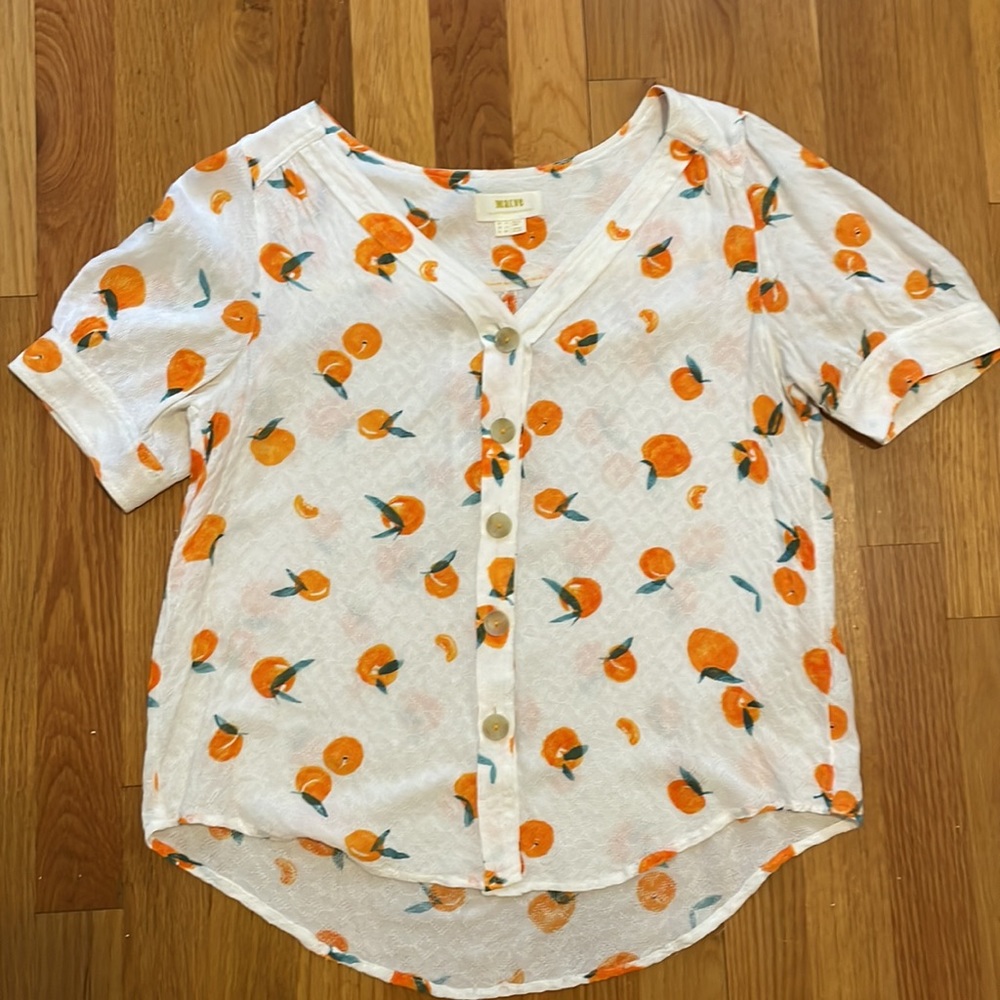 Maeve Orange Print Blouse